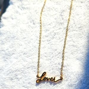 Gold 'Lover' Necklace